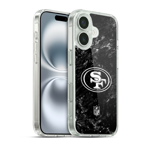NFL San Francisco 49ers Artwork Marble Soft Gel Case for Apple iPhone 16