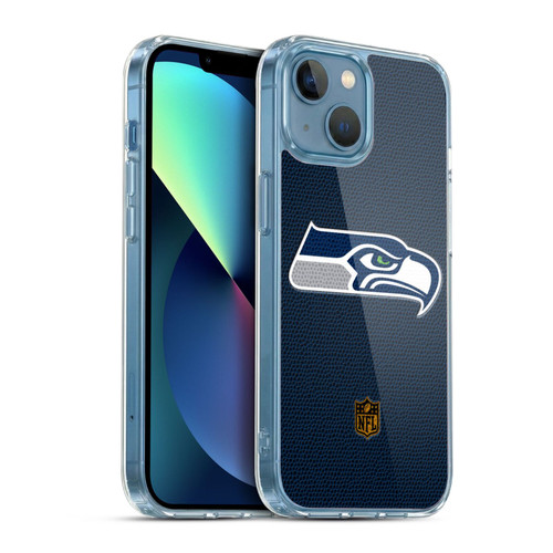 NFL Seattle Seahawks Logo Football Soft Gel Case for Apple iPhone 13 Mini & MagSafe