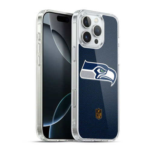 NFL Seattle Seahawks Logo Football Soft Gel Case for Apple iPhone 16 Pro Max & MagSafe