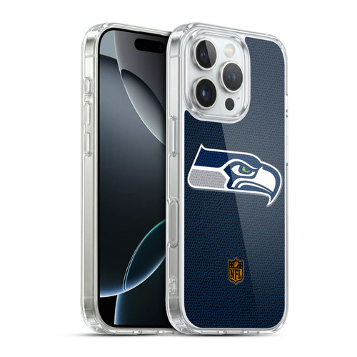 NFL Seattle Seahawks Logo Football Soft Gel Case for Apple iPhone 16 Pro & MagSafe