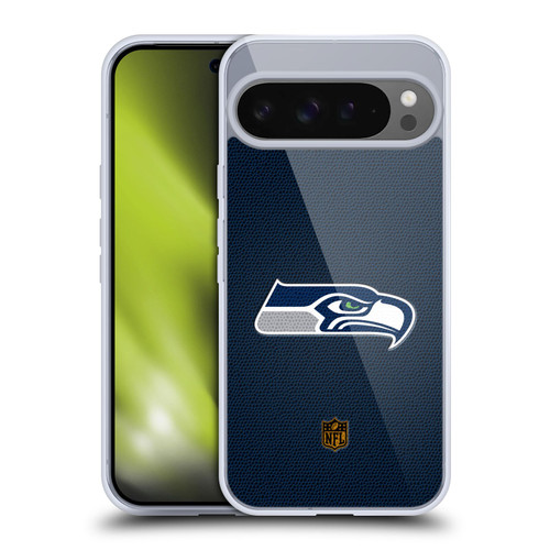 NFL Seattle Seahawks Logo Football Soft Gel Case for Google Pixel 9 Pro XL