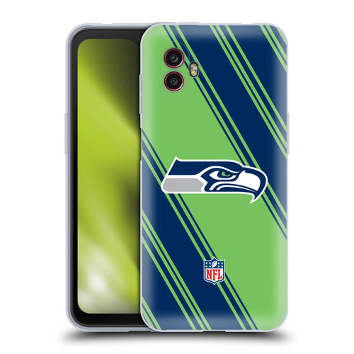 NFL Seattle Seahawks Artwork Stripes Soft Gel Case for Samsung Galaxy Xcover6 Pro/Pro2