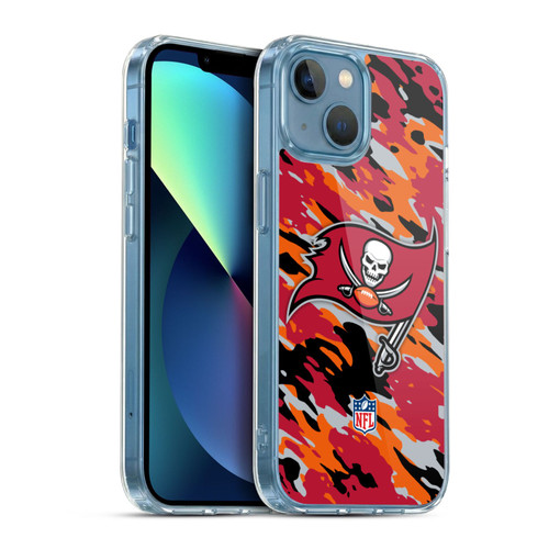 NFL Tampa Bay Buccaneers Logo Camou Soft Gel Case for Apple iPhone 13 Mini & MagSafe