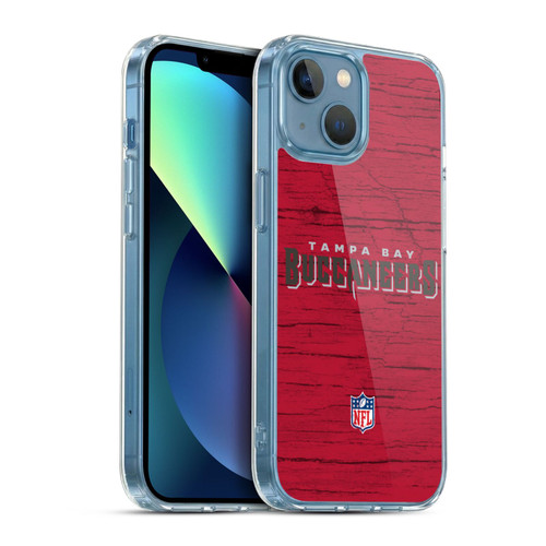 NFL Tampa Bay Buccaneers Logo Distressed Look Soft Gel Case for Apple iPhone 13 Mini & MagSafe