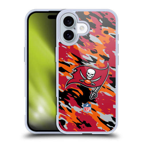 NFL Tampa Bay Buccaneers Logo Camou Soft Gel Case for Apple iPhone 16