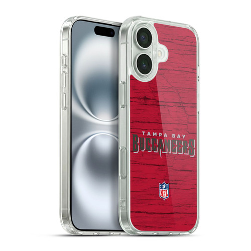 NFL Tampa Bay Buccaneers Logo Distressed Look Soft Gel Case for Apple iPhone 16 Plus & MagSafe