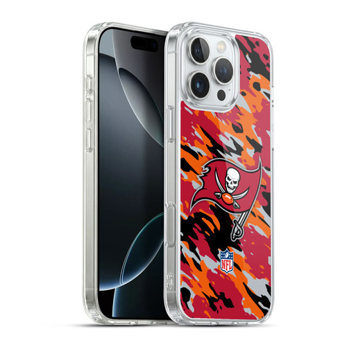 NFL Tampa Bay Buccaneers Logo Camou Soft Gel Case for Apple iPhone 16 Pro Max & MagSafe