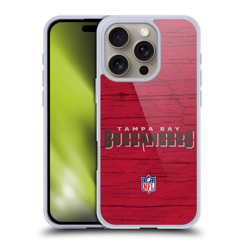NFL Tampa Bay Buccaneers Logo Distressed Look Soft Gel Case for Apple iPhone 16 Pro