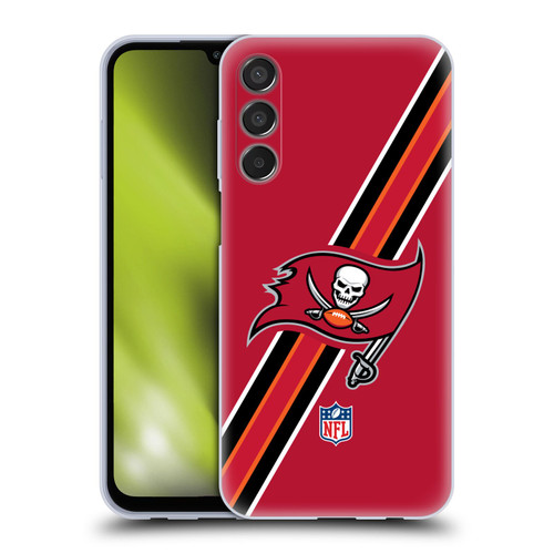 NFL Tampa Bay Buccaneers Logo Stripes Soft Gel Case for Samsung Galaxy M15/F15 5G