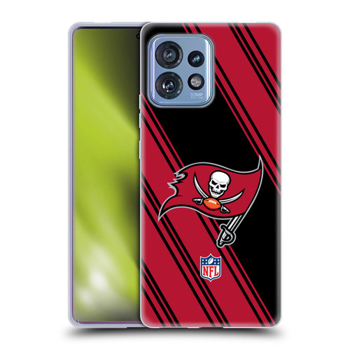 NFL Tampa Bay Buccaneers Artwork Stripes Soft Gel Case for Motorola Moto Edge 40 Pro