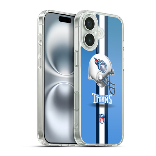 NFL Tennessee Titans Logo Helmet Soft Gel Case for Apple iPhone 16 Plus & MagSafe