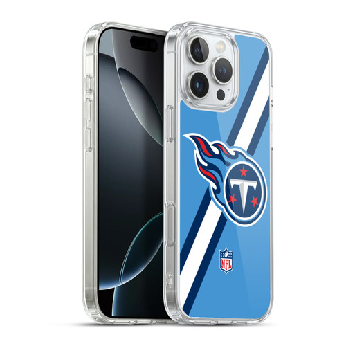 NFL Tennessee Titans Logo Stripes Soft Gel Case for Apple iPhone 16 Pro Max & MagSafe