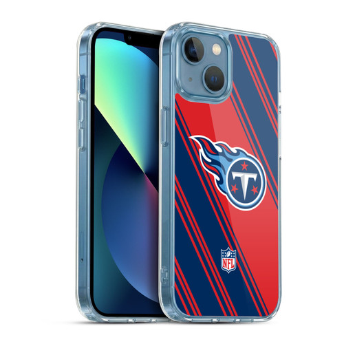 NFL Tennessee Titans Artwork Stripes Soft Gel Case for Apple iPhone 13 Mini & MagSafe