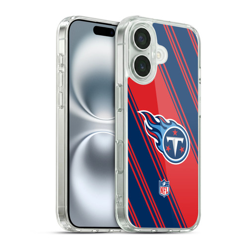 NFL Tennessee Titans Artwork Stripes Soft Gel Case for Apple iPhone 16 & MagSafe