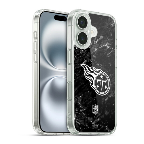 NFL Tennessee Titans Artwork Marble Soft Gel Case for Apple iPhone 16 & MagSafe