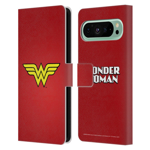 Wonder Woman DC Comics Logos Classic Leather Book Wallet Case Cover For Google Pixel 9 Pro XL