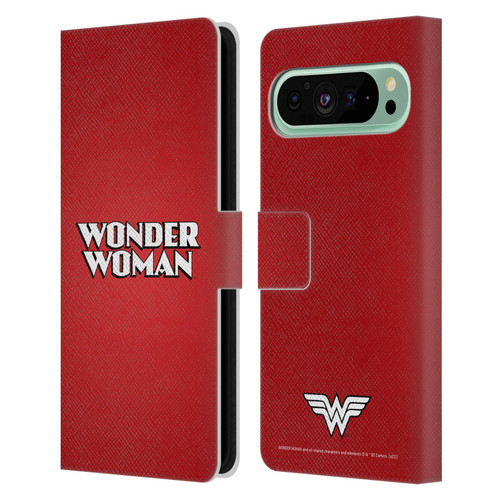 Wonder Woman DC Comics Logos Text Leather Book Wallet Case Cover For Google Pixel 9 Pro XL