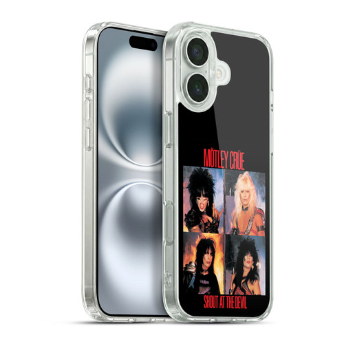 Motley Crue Albums Shout At The Devil Soft Gel Case for Apple iPhone 16 Plus & MagSafe