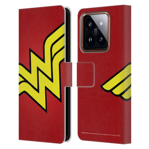 Wonder Woman DC Comics Logos Oversized Leather Book Wallet Case Cover For Xiaomi 14