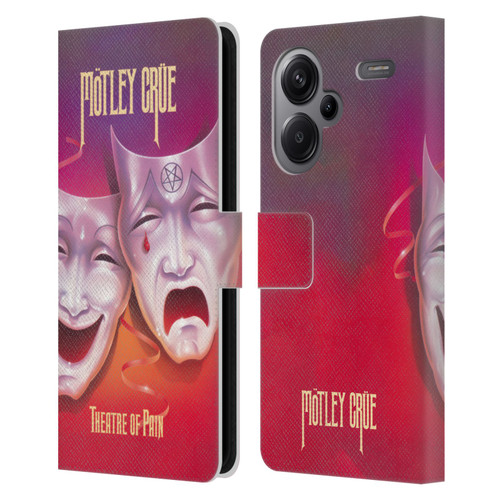 Motley Crue Albums Theater Of Pain Leather Book Wallet Case Cover For Xiaomi Redmi Note 13 Pro Plus 5G