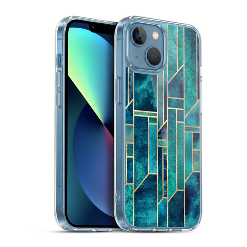 Elisabeth Fredriksson Geometric Design And Pattern Blue Skies Soft Gel Case for Apple iPhone 13 Mini & MagSafe