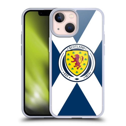 Scotland National Football Team Logo 2 Scotland Flag Soft Gel Case for Apple iPhone 13 Mini & MagSafe