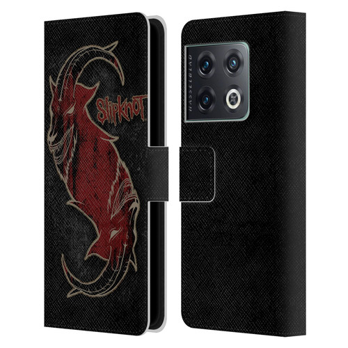 Slipknot Key Art Red Goat Leather Book Wallet Case Cover For OnePlus 10 Pro