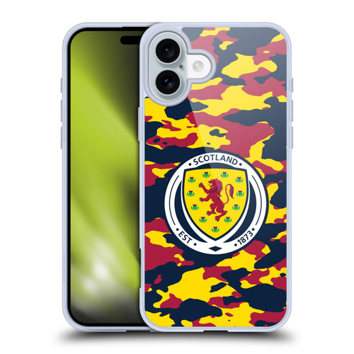 Scotland National Football Team Logo 2 Camouflage Soft Gel Case for Apple iPhone 16 Plus & MagSafe