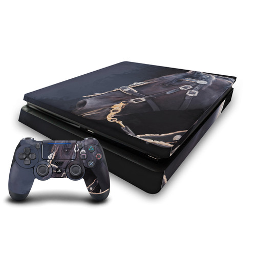 Simone Gatterwe Art Mix Friesian Horse Vinyl Sticker Skin Decal Cover for Sony PS4 Slim Console & Controller