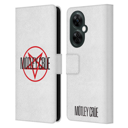 Motley Crue Logos Pentagram Leather Book Wallet Case Cover For OnePlus Nord CE 3 Lite 5G