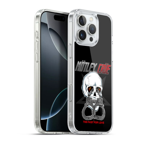 Motley Crue Logos Too Fast For Love Skull Soft Gel Case for Apple iPhone 16 Pro Max & MagSafe