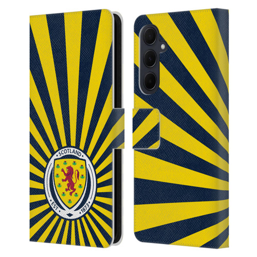 Scotland National Football Team Logo 2 Sun Rays Leather Book Wallet Case Cover For Samsung Galaxy A35 5G