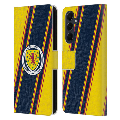 Scotland National Football Team Logo 2 Stripes Leather Book Wallet Case Cover For Samsung Galaxy A55 5G