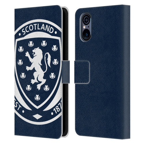 Scotland National Football Team Logo 2 Oversized Leather Book Wallet Case Cover For Sony Xperia 5 V 5G