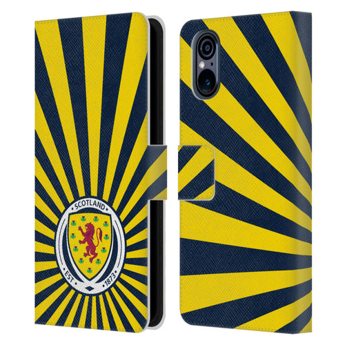 Scotland National Football Team Logo 2 Sun Rays Leather Book Wallet Case Cover For Sony Xperia 5 V 5G