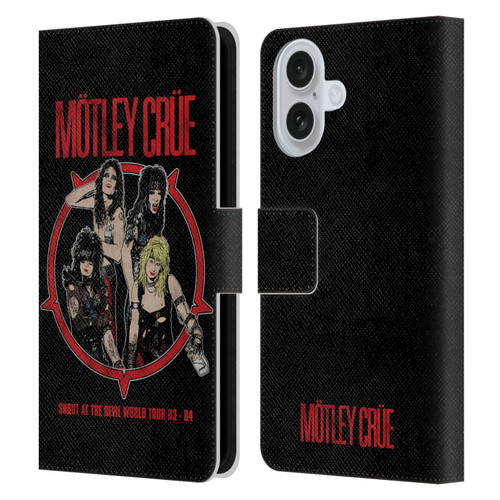 Motley Crue Tours SATD Leather Book Wallet Case Cover For Apple iPhone 16