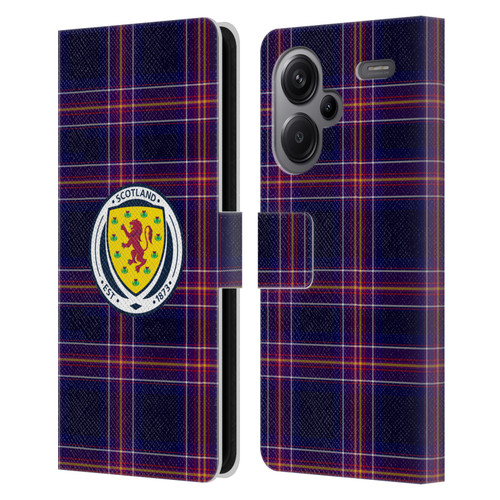 Scotland National Football Team Logo 2 Tartan Leather Book Wallet Case Cover For Xiaomi Redmi Note 13 Pro Plus 5G
