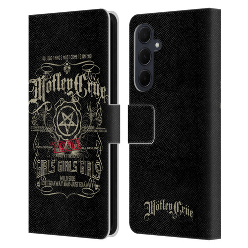 Motley Crue Tours Girls Girls Girls Leather Book Wallet Case Cover For Samsung Galaxy A35 5G