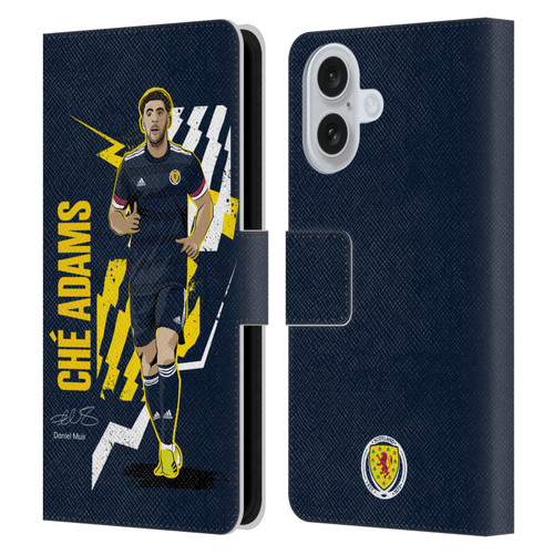 Scotland National Football Team Players Ché Adams Leather Book Wallet Case Cover For Apple iPhone 16