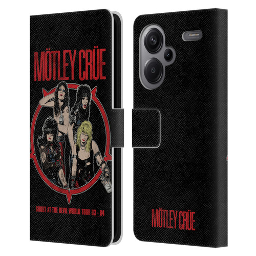 Motley Crue Tours SATD Leather Book Wallet Case Cover For Xiaomi Redmi Note 13 Pro Plus 5G