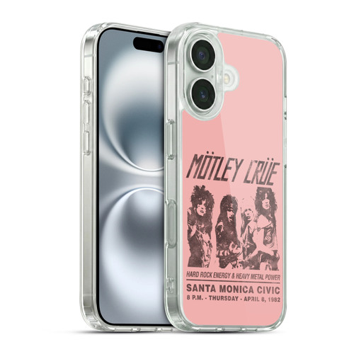 Motley Crue Tours Santa Monica Soft Gel Case for Apple iPhone 16 & MagSafe