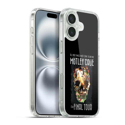 Motley Crue Tours All Bad Things Final Soft Gel Case for Apple iPhone 16 Plus & MagSafe