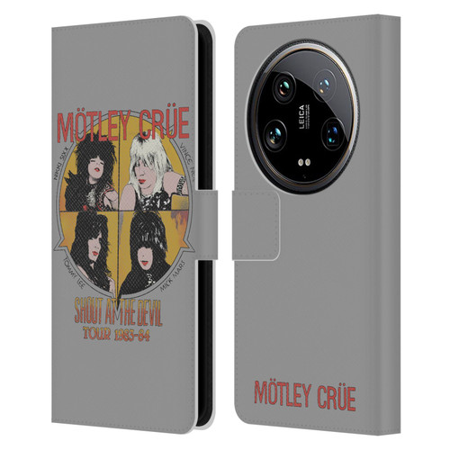 Motley Crue Tours SATD Vintage Leather Book Wallet Case Cover For Xiaomi 14 Ultra