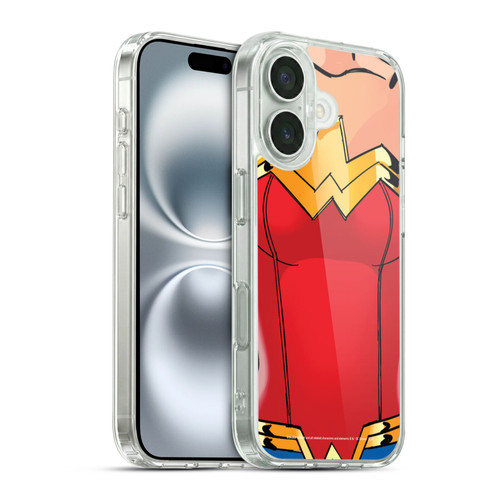 Wonder Woman DC Comics Logos Costume Soft Gel Case for Apple iPhone 16