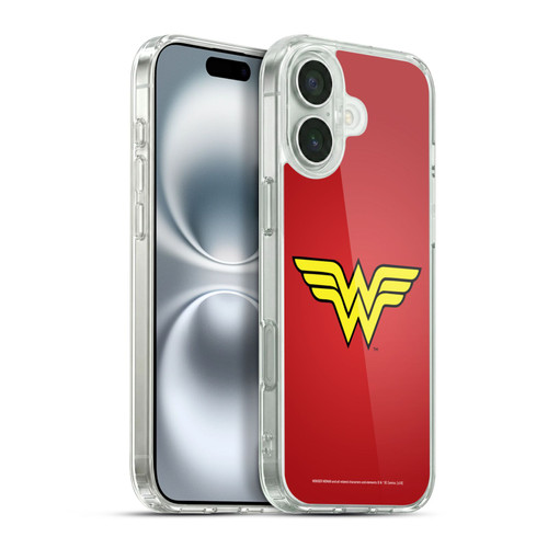 Wonder Woman DC Comics Logos Classic Soft Gel Case for Apple iPhone 16 Plus