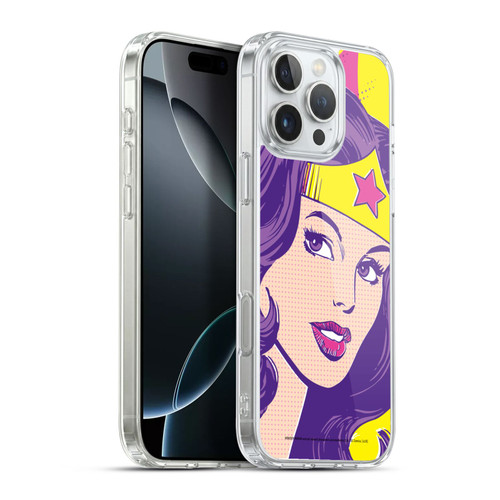 Wonder Woman DC Comics Vintage Art Pop Art Soft Gel Case for Apple iPhone 16 Pro Max & MagSafe