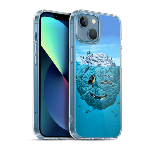 Vincent Hie Graphics Penguin Wink Soft Gel Case for Apple iPhone 13 Mini & MagSafe