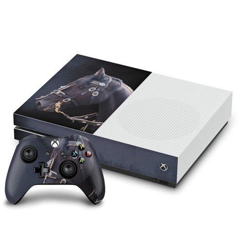 Simone Gatterwe Art Mix Friesian Horse Vinyl Sticker Skin Decal Cover for Microsoft One S Console & Controller