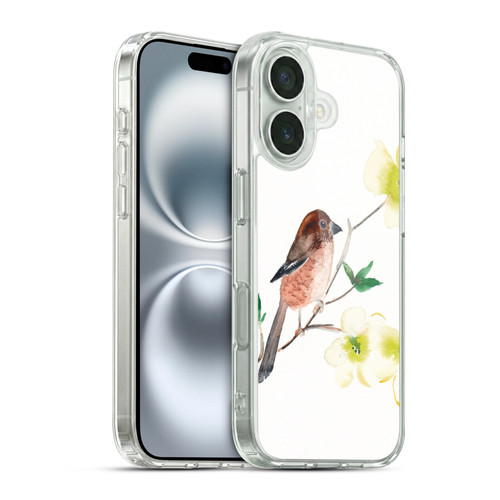 Mai Autumn Birds Dogwood Branch Soft Gel Case for Apple iPhone 16 & MagSafe