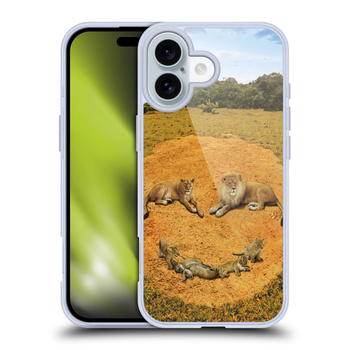 Vincent Hie Key Art A Lion Happiness Soft Gel Case for Apple iPhone 16